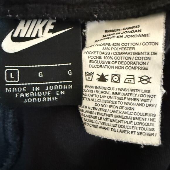 Nike Shorts Mens Large Black Sweatshorts Fleece Swoosh Stretch Comfort Casual - Picture 4 of 6